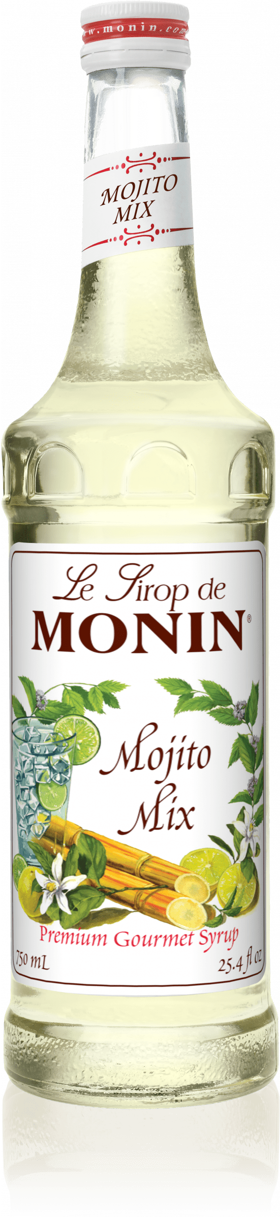 Etiqueta Atrás Mojito Mix 750ml - Monin Mojito Syrup 750 Ml (1193x2386), Png Download