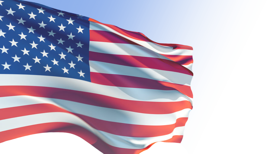 United States Flag Banner - American Flag With National Anthem (884x511), Png Download
