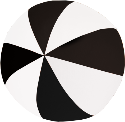 Saturday House Black And White Ball Pillow In Air Stream - Circle (480x480), Png Download