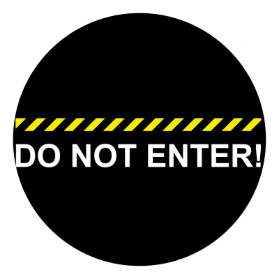 Do Not Enter - Darkroom Do Not Enter Sign Black 4 X 10 (400x400), Png Download