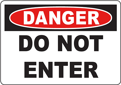 Danger Sign - Live Wire Overhead - 10 X 14 Osha Safety (400x400), Png Download