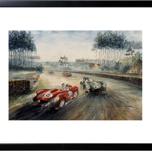 Le Mans 1958 Black Frame - 1958 24 Hours Of Le Mans (500x500), Png Download