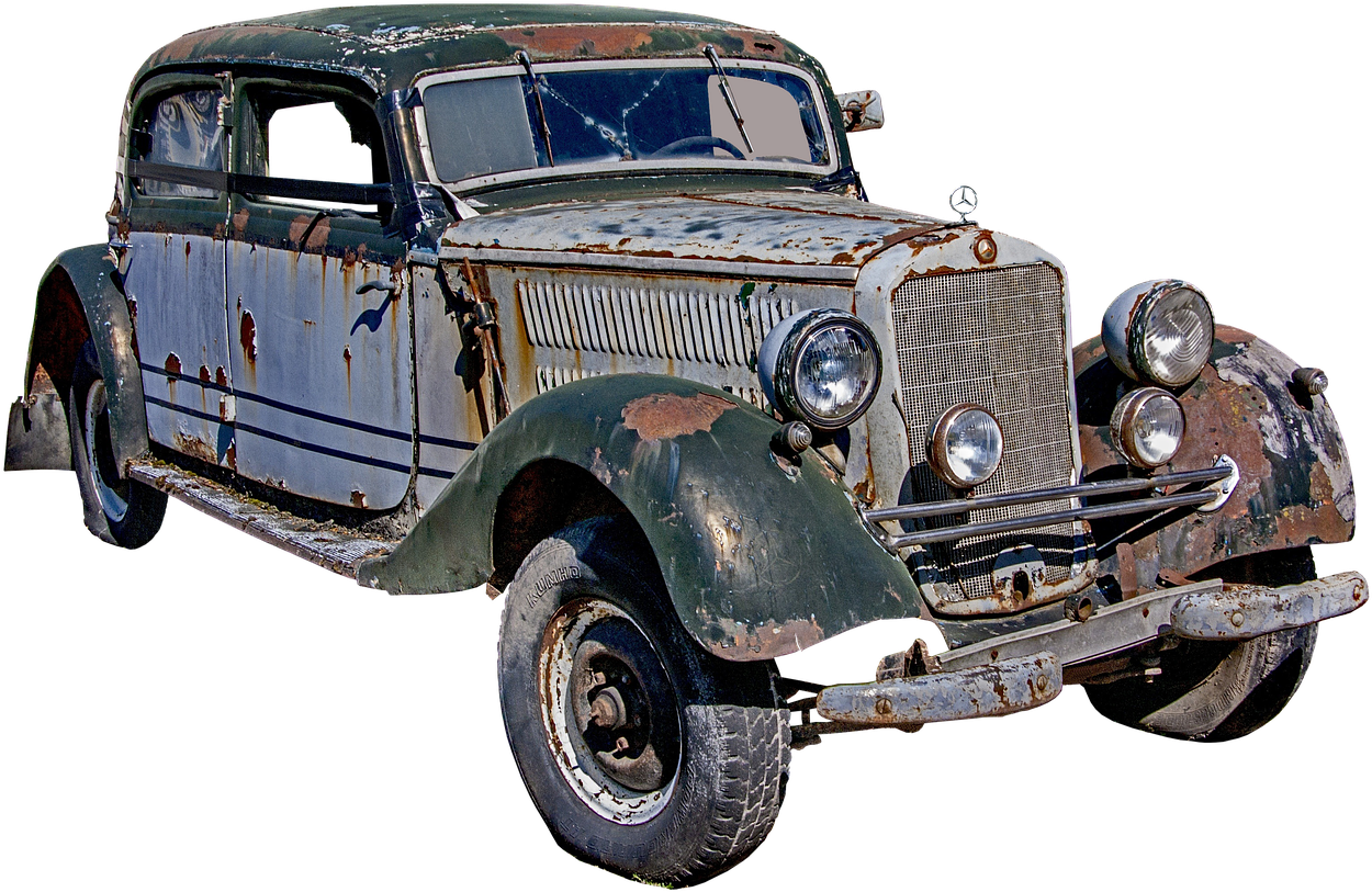 Go To Image - Old Benz (497x340), Png Download