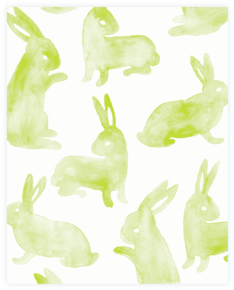 Bunny Watercolor Print - Domestic Rabbit (400x480), Png Download