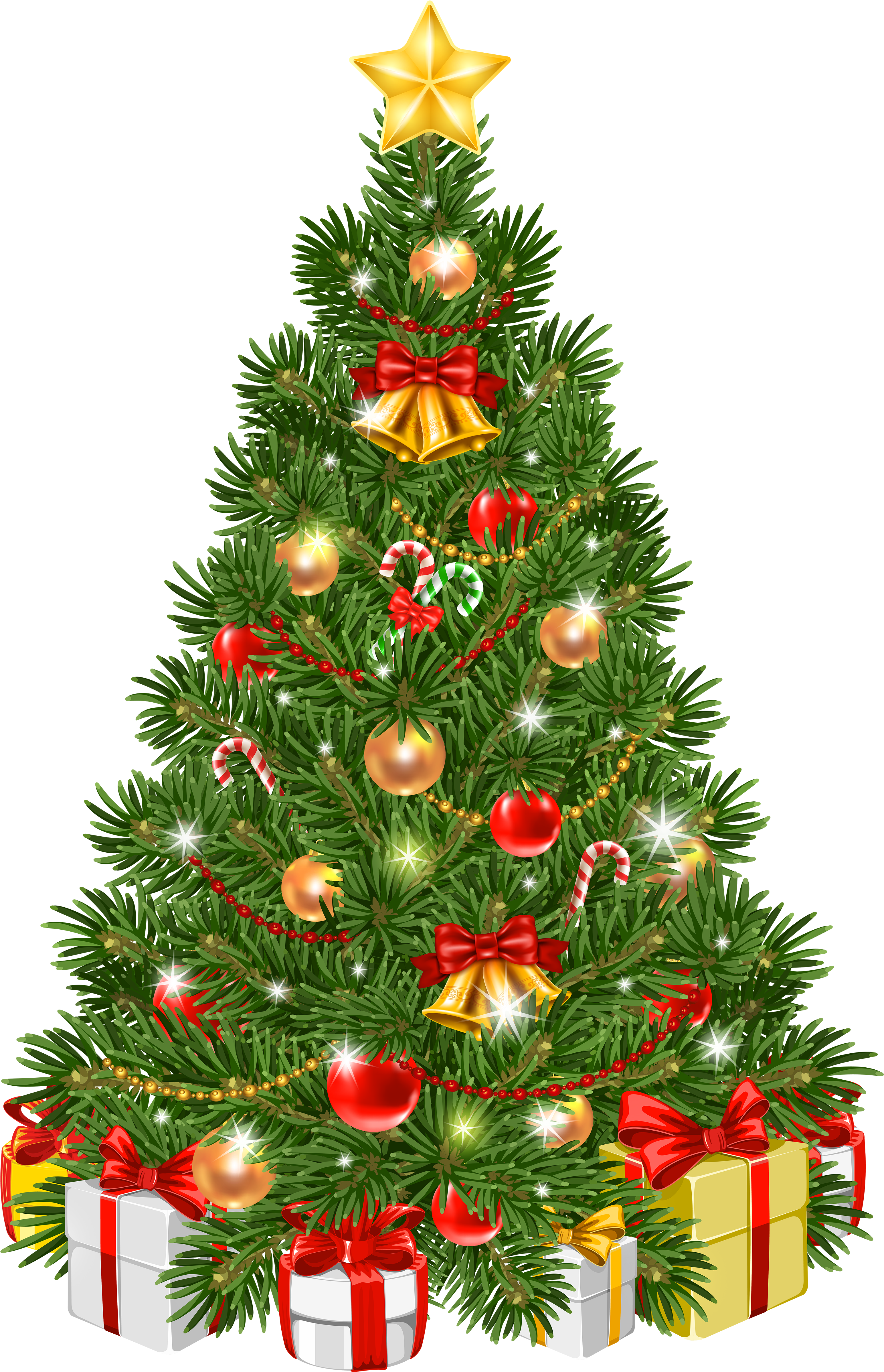 Decorated Christmas Tree Transparent Png Clip Art Image - Christmas Tree Png (3292x5000), Png Download