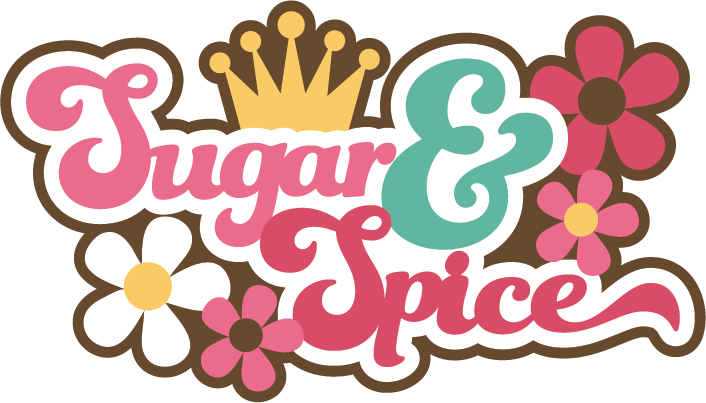 Sugar & Spice Svg Scrapbook Title Girl Svg Scrapbook - Sugar And Spice Words (706x403), Png Download