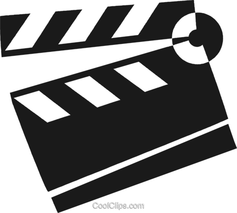 Clapper Board Royalty Free Vector Clip Art Illustration - Illustration (480x432), Png Download