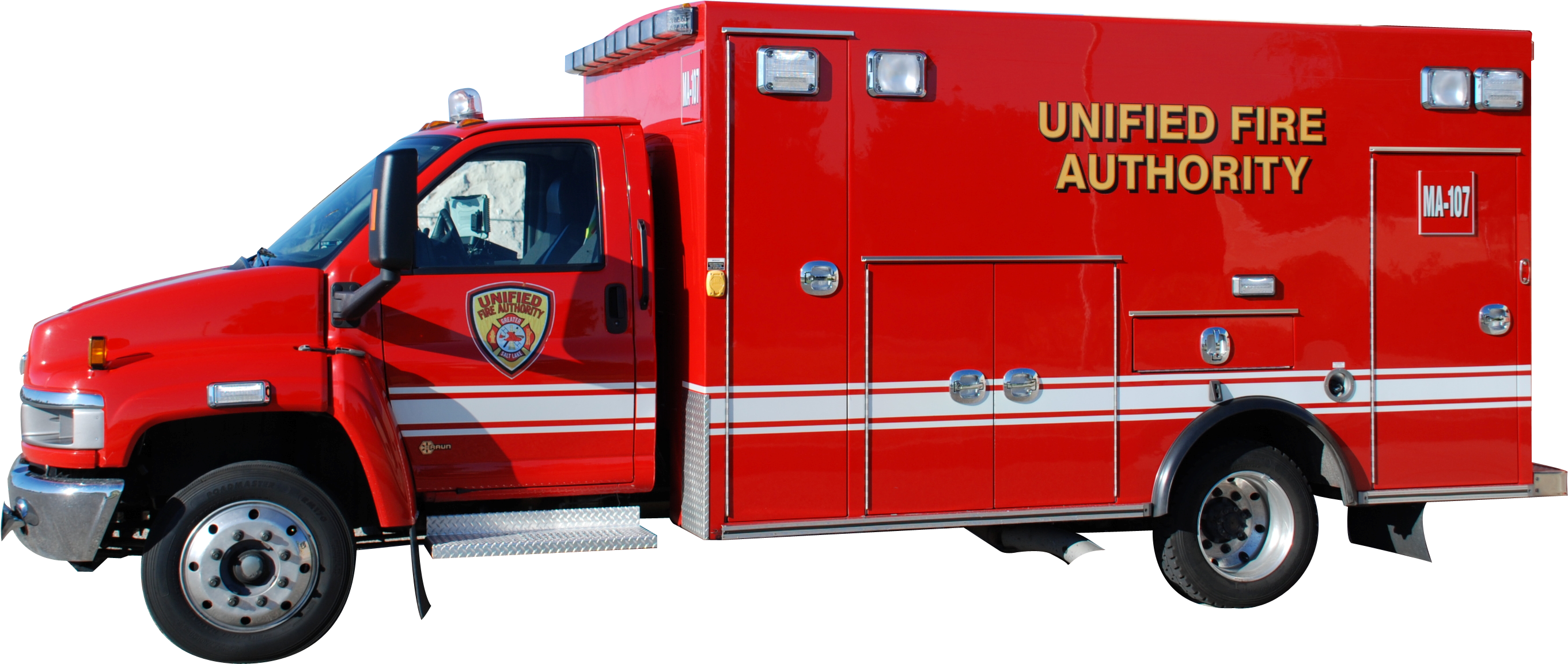 Ambulance, Firefighter, Fire Trucks, Ems, Firefighter - Engine 911 Unified Fire Authorty (2904x1187), Png Download