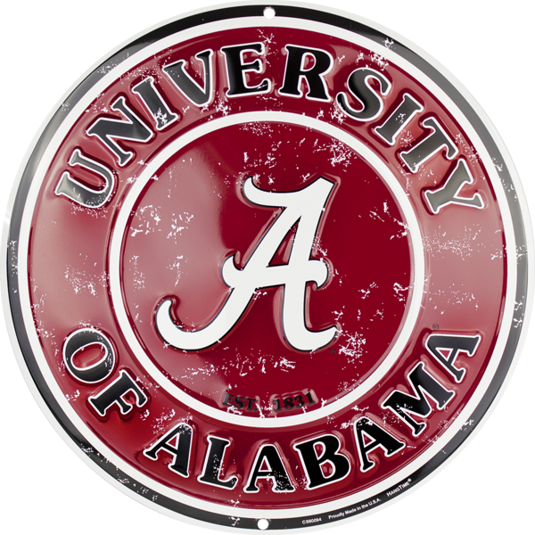 Alabama Crimson Tide Circle Sign (600x600), Png Download