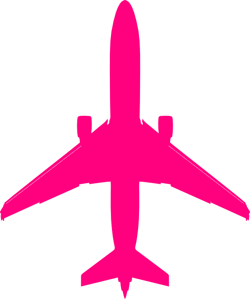 Graphic Black And White Library Airplane Heart Clipart - Airplane Outline (498x594), Png Download