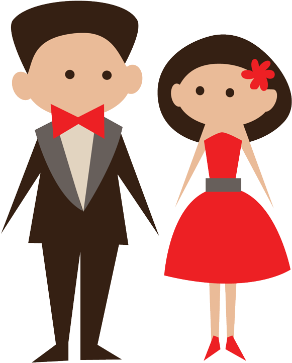 Wedding Illustration Crowd (653x800), Png Download