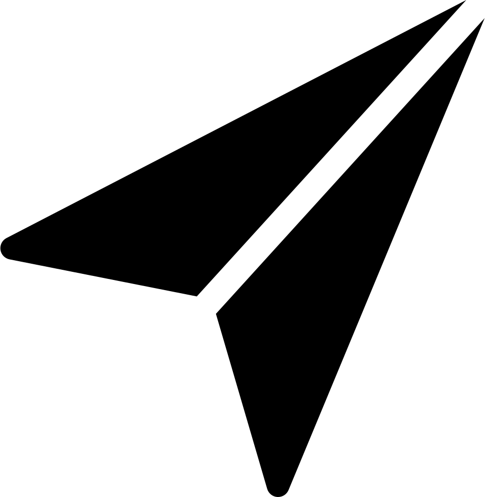 Small Paper Airplane - Airplane Small Logo Black (956x980), Png Download