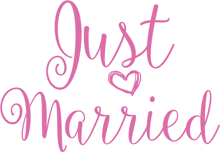 Just Married - Calligraphy (1039x1736), Png Download