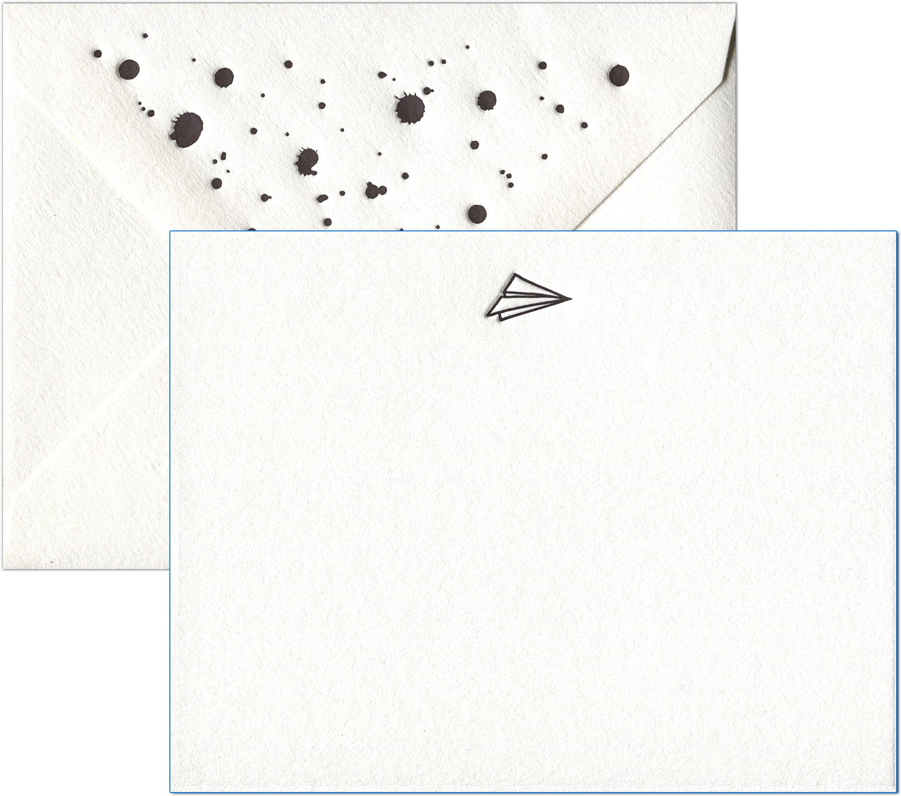 Paper Airplane Letterpress Social Stationery - Stationery (2048x2048), Png Download