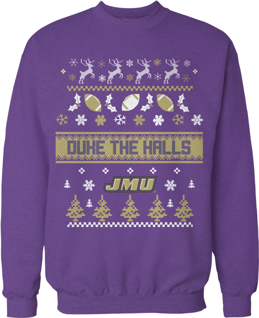 James Madison Dukes - Ugly Christmas Sweater Portugal (900x1089), Png Download