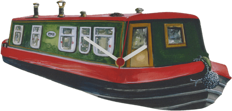 Narrowboat Clock (800x385), Png Download