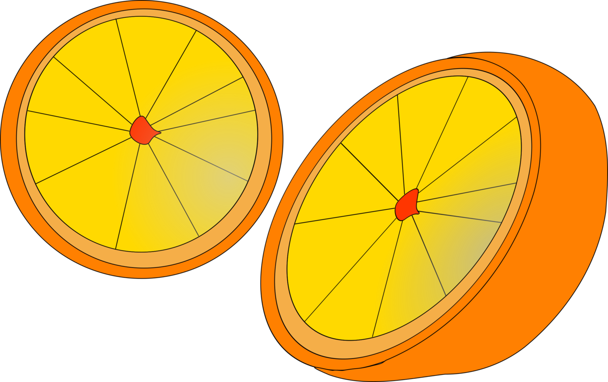Orange Download Fruit Citrus - Halves Clipart (1194x750), Png Download