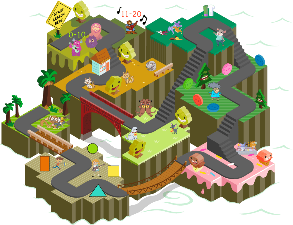 Math Kindergarten Map Landing Png Activities Png Preschool - Illustration (1024x768), Png Download