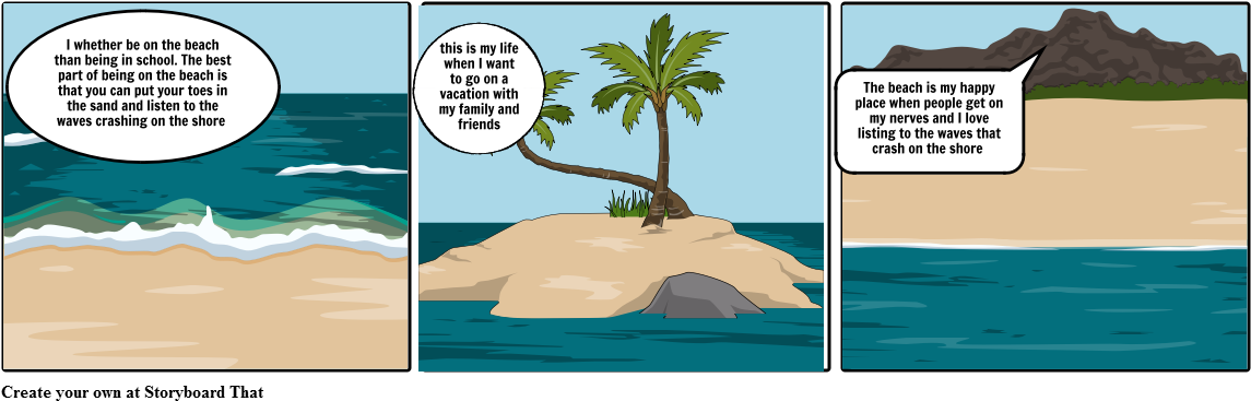 Beach Life - Cartoon (1164x385), Png Download