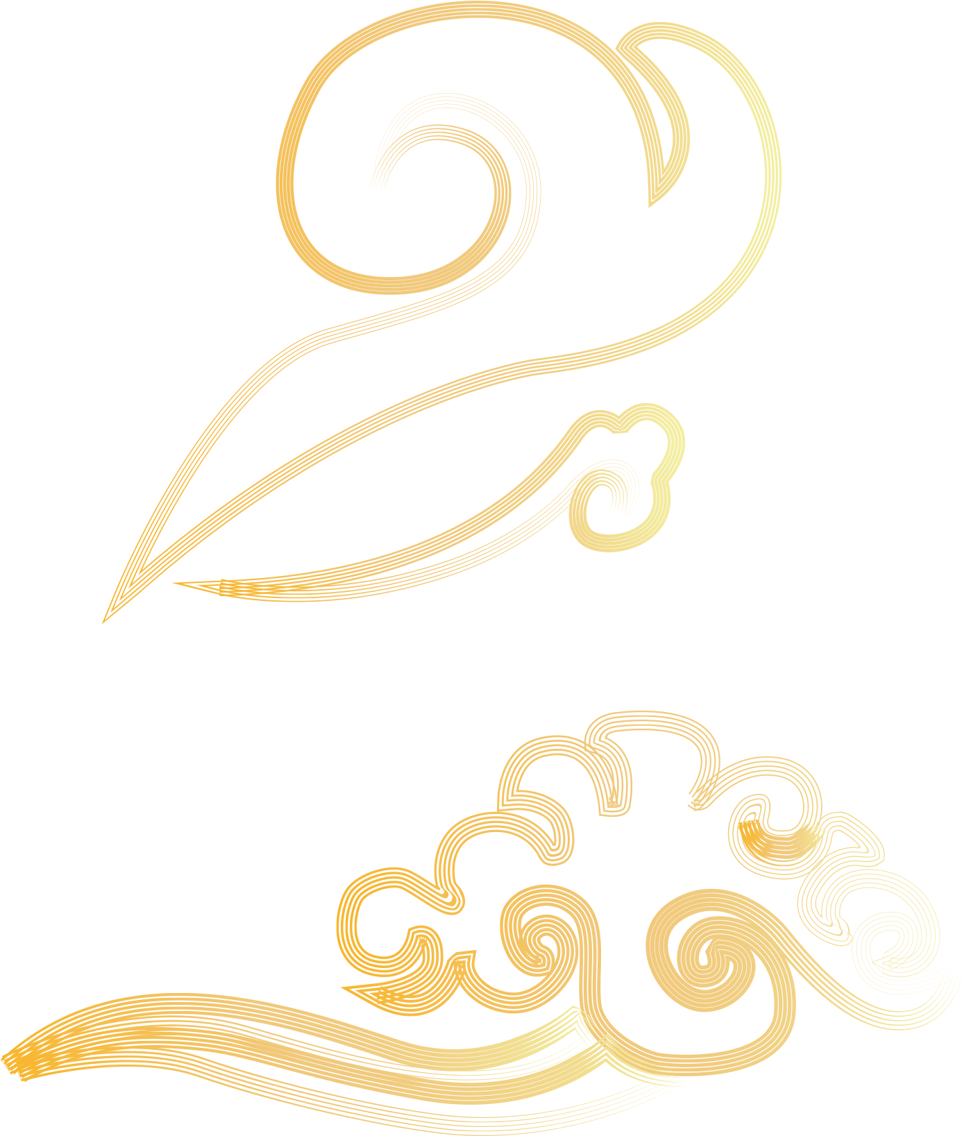 Chinese Style Lines Shapes Gradients Png And Vector - Illustration (2000x2000), Png Download