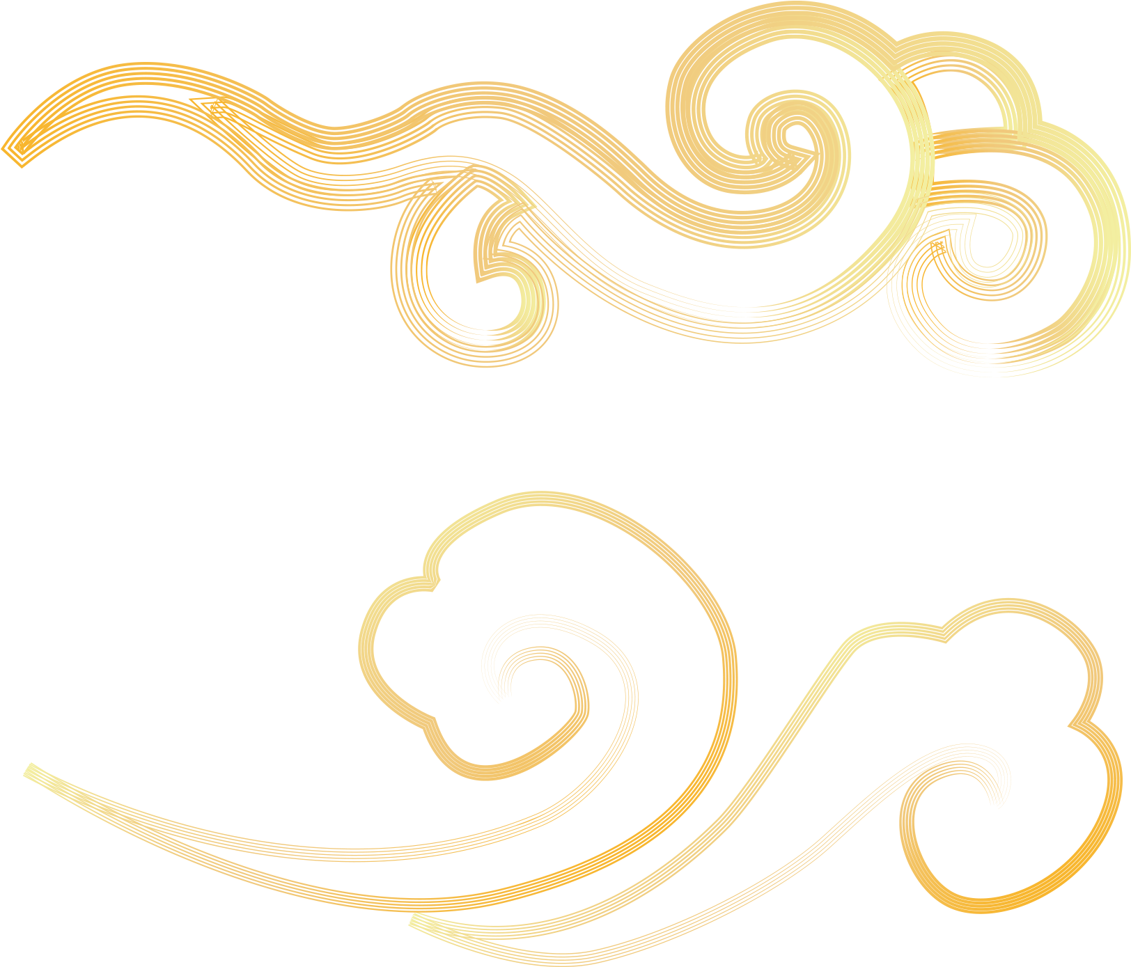 Chinese Style Lines Shapes Gradients Png And Vector - Motif (2000x2000), Png Download