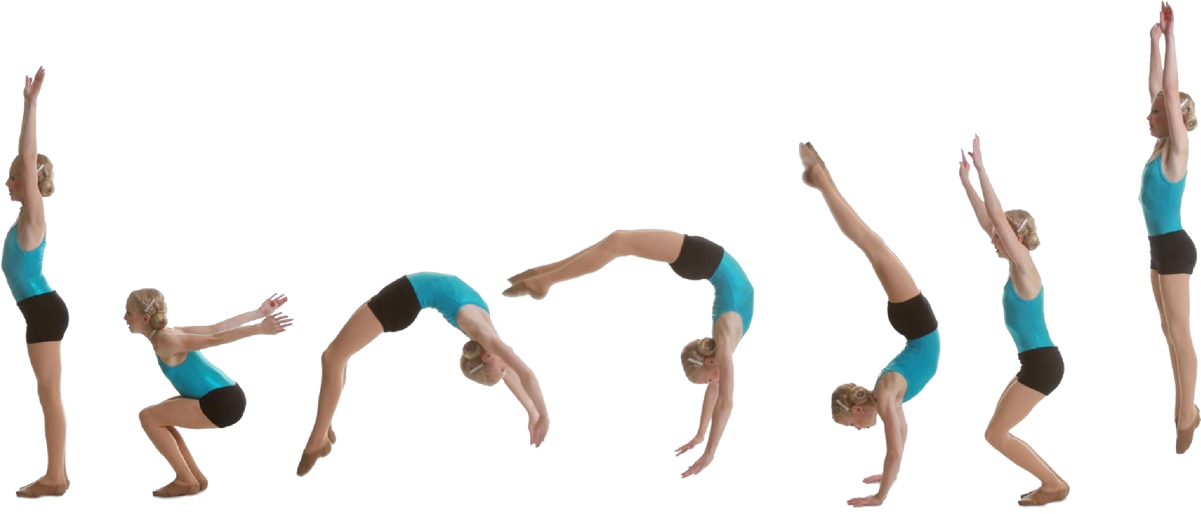 Back Handspring Clipart - Back Handspring (1100x467), Png Download