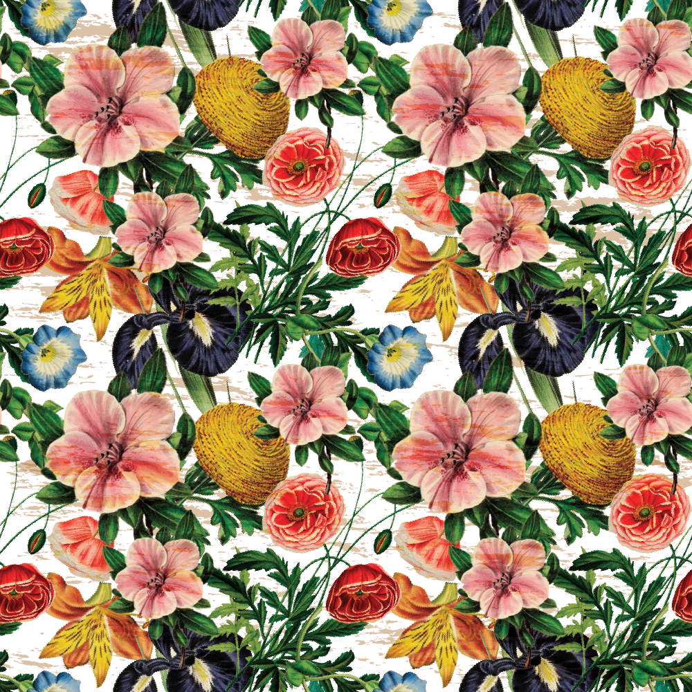Vintage Flower Pattern Created Using Photoshop And - Bouquet (1000x1000), Png Download
