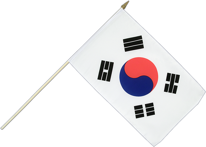 Hand Waving Flag South Korea - Korean Flag Png (750x630), Png Download
