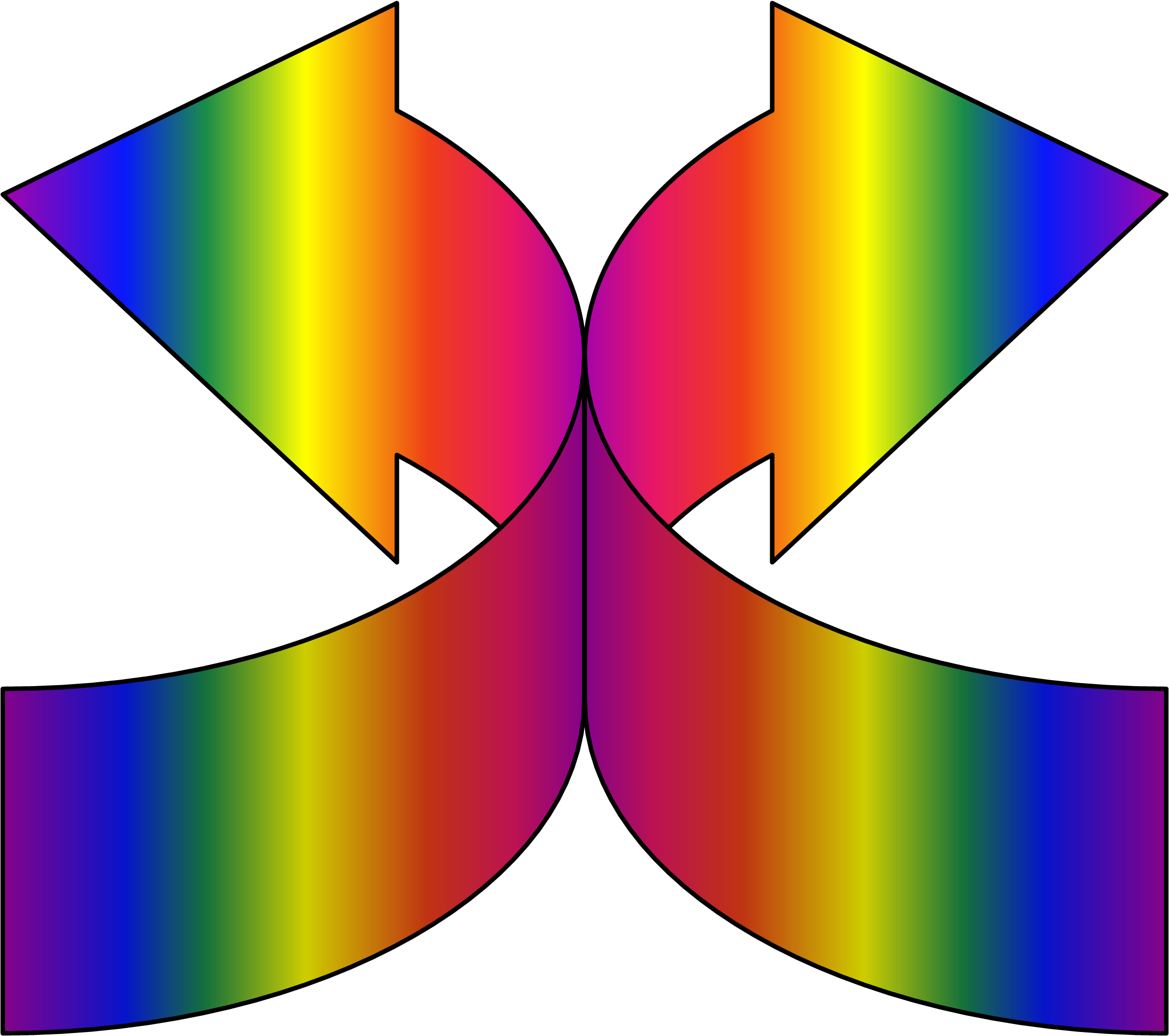 Arrows Gradient Design Symbol Sign 539917 - Flecha Degradado Png (2324x2061), Png Download