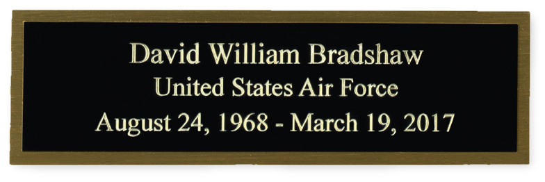 Black On Brass Engraved Name Plate Made In Usa - Commemorative Plaque (792x612), Png Download