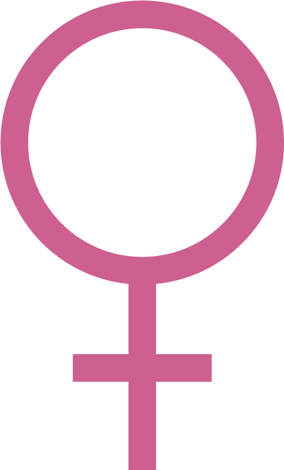 Female Symbol Color Colour Hot Pink 3 Xochi - Cross (555x944), Png Download