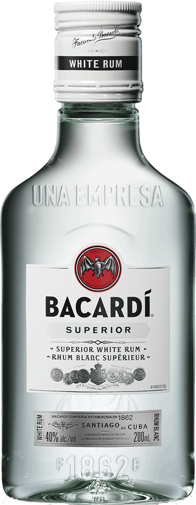 Bacardi Superior White Rum - Batida (398x1024), Png Download