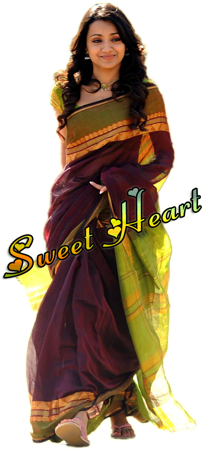 Jpg Royalty Free Library Trisha Krishnan Vinnaithaandi - Yennai Arindhal Trisha Sarees (500x1000), Png Download