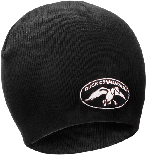 Black Knit Beanie 80% Cotton 20% Acrylic Embroidered - Baseball Cap (600x569), Png Download