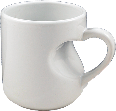Sublimation Mug With Heart Shape Handle Capacity - Mug (600x600), Png Download