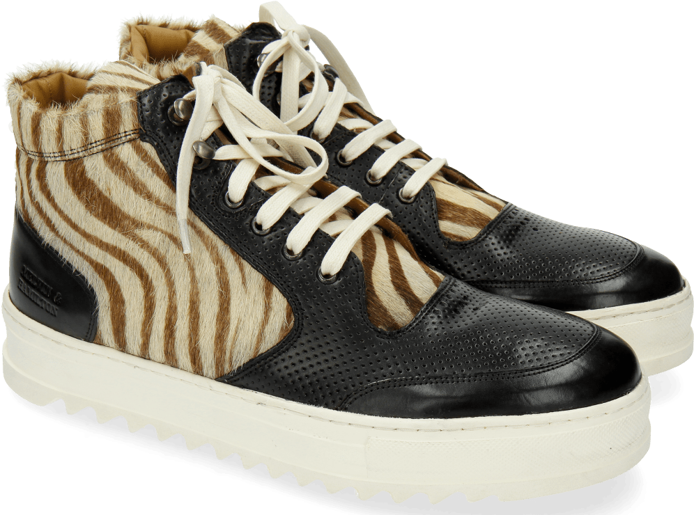 Sneakers Max 1 Perfo Hair On Black Zebra - Skate Shoe (1024x1024), Png Download