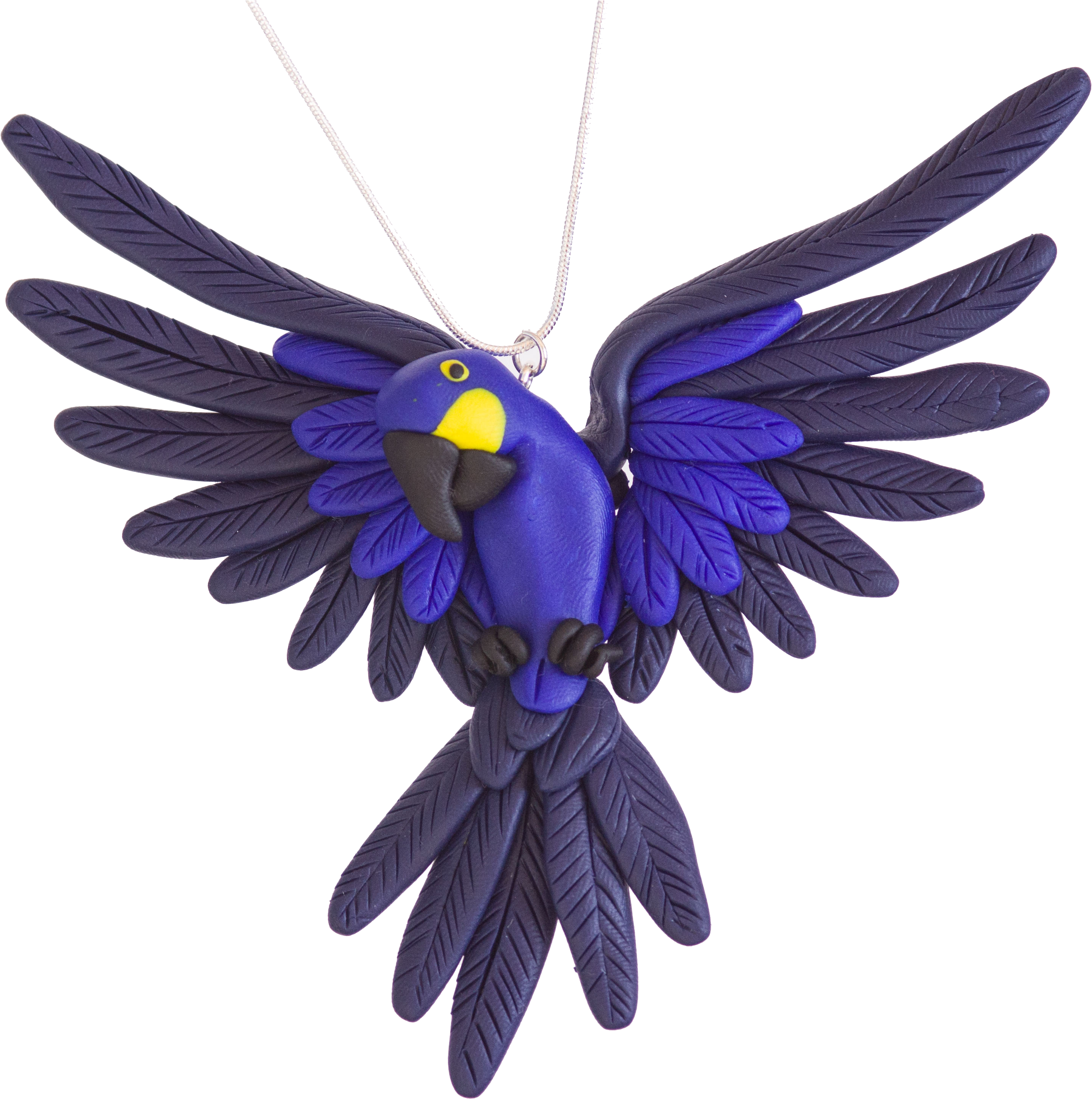 Handcrafted Hyacinth Macaw Necklace - Macaw (3350x3350), Png Download