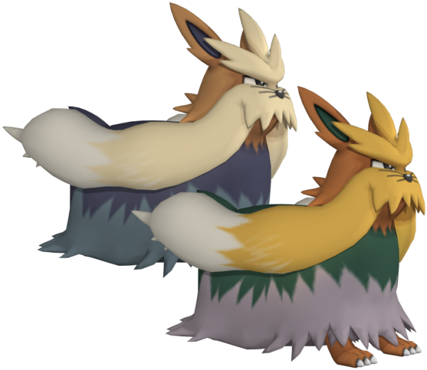 Stoutland 3d Model - Pokemon Stoutland 3d (620x537), Png Download