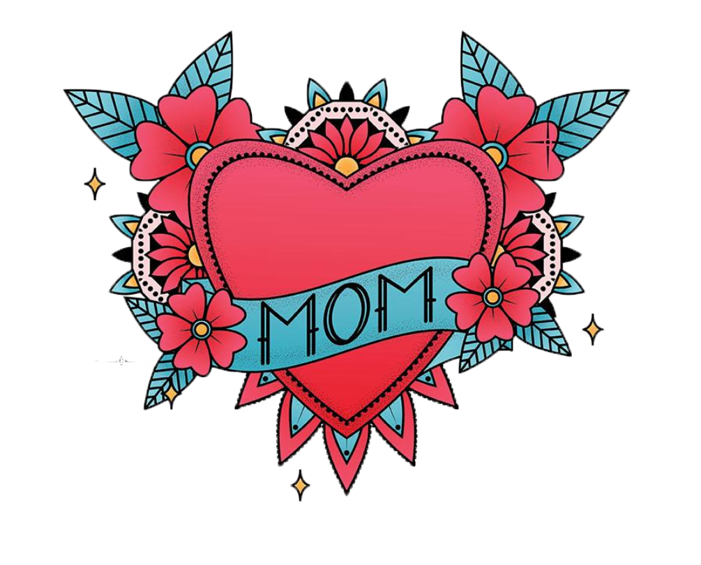 Mom Heart In Color - Heart (1005x811), Png Download