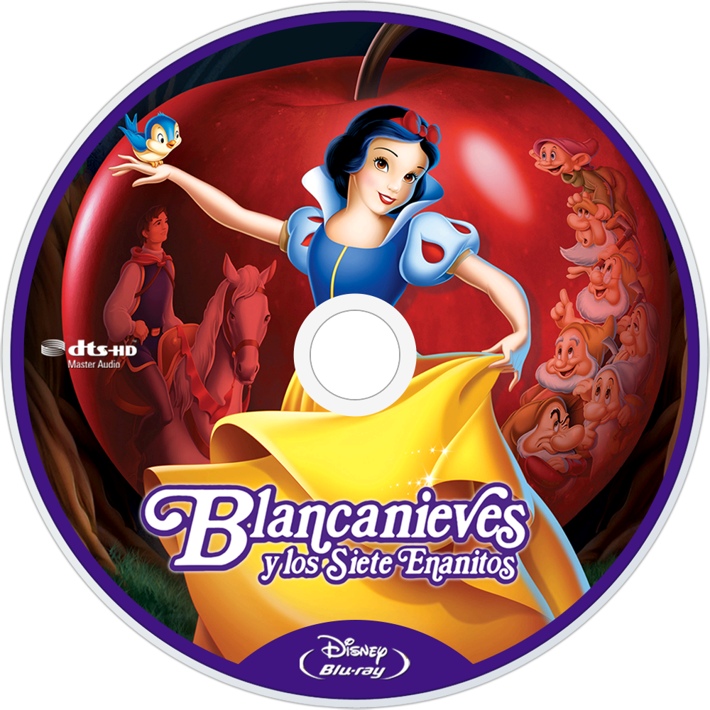 Snow White And The Seven Dwarfs Bluray Disc Image - White And The Seven Dwarfs (1000x1000), Png Download