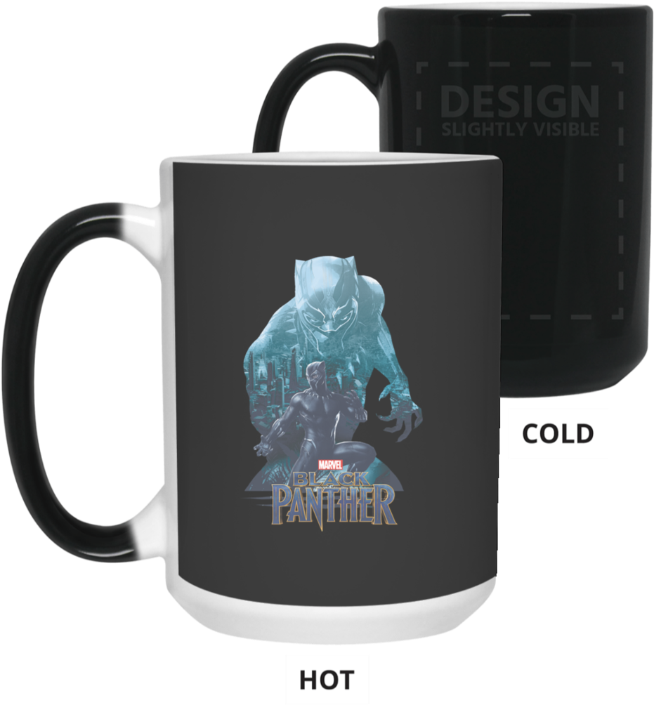 Marvel Black Panther Wakanda's Finest Color Changing - Mug (1024x1024), Png Download