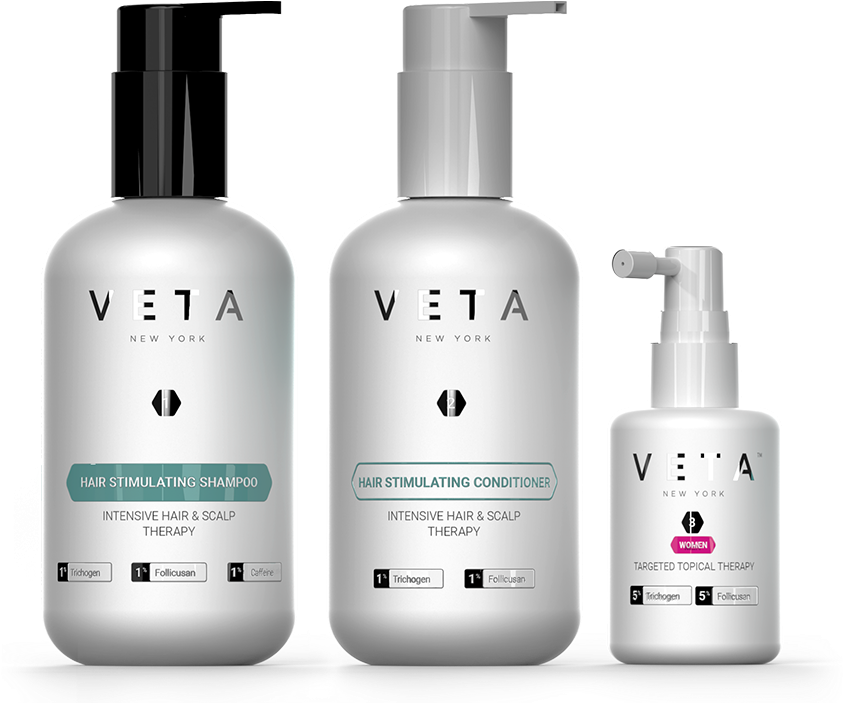 Veta 3-step Hair Growth System For Women - Shampoo (1088x816), Png Download