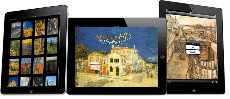 Van Gogh Paintings Hd - Tablet Computer (917x395), Png Download