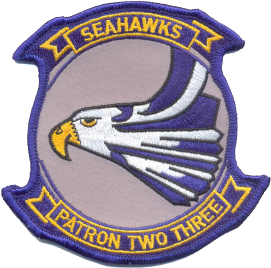 Us Navy Vp 23 Seahawks No Velcro Military, Law Enforcement - Badge (582x600), Png Download