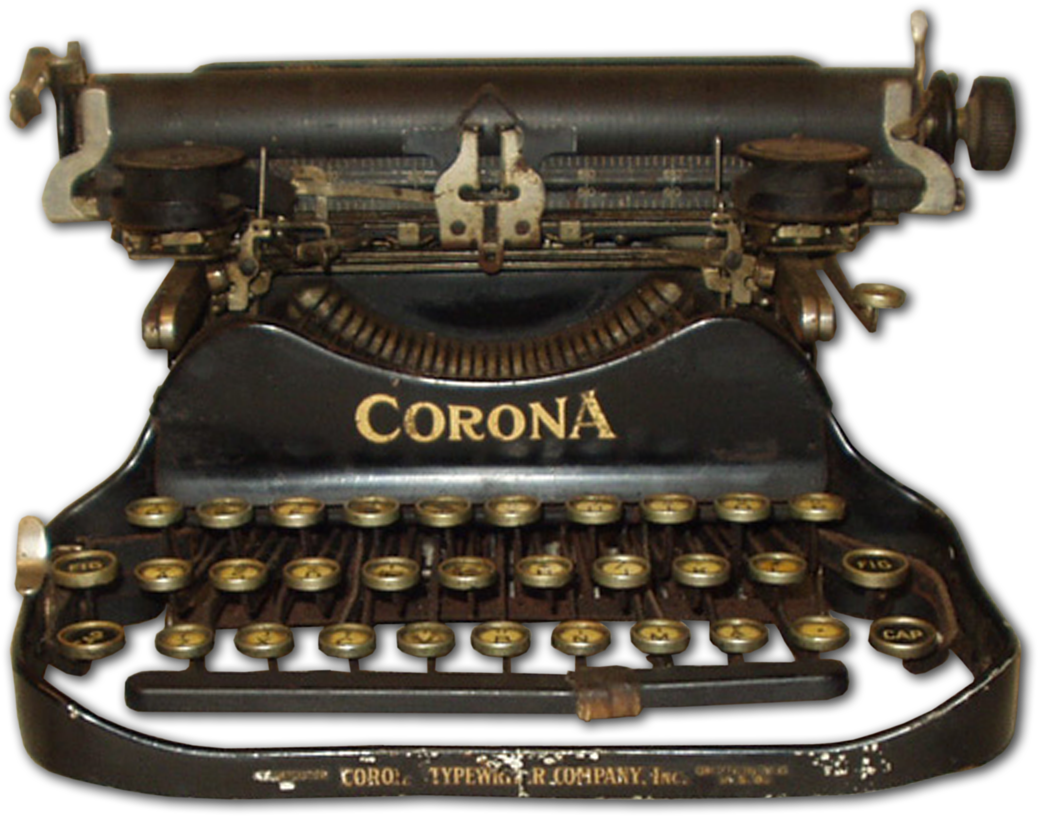 Typewriter Png - Old Writing Machine Png (2500x1792), Png Download