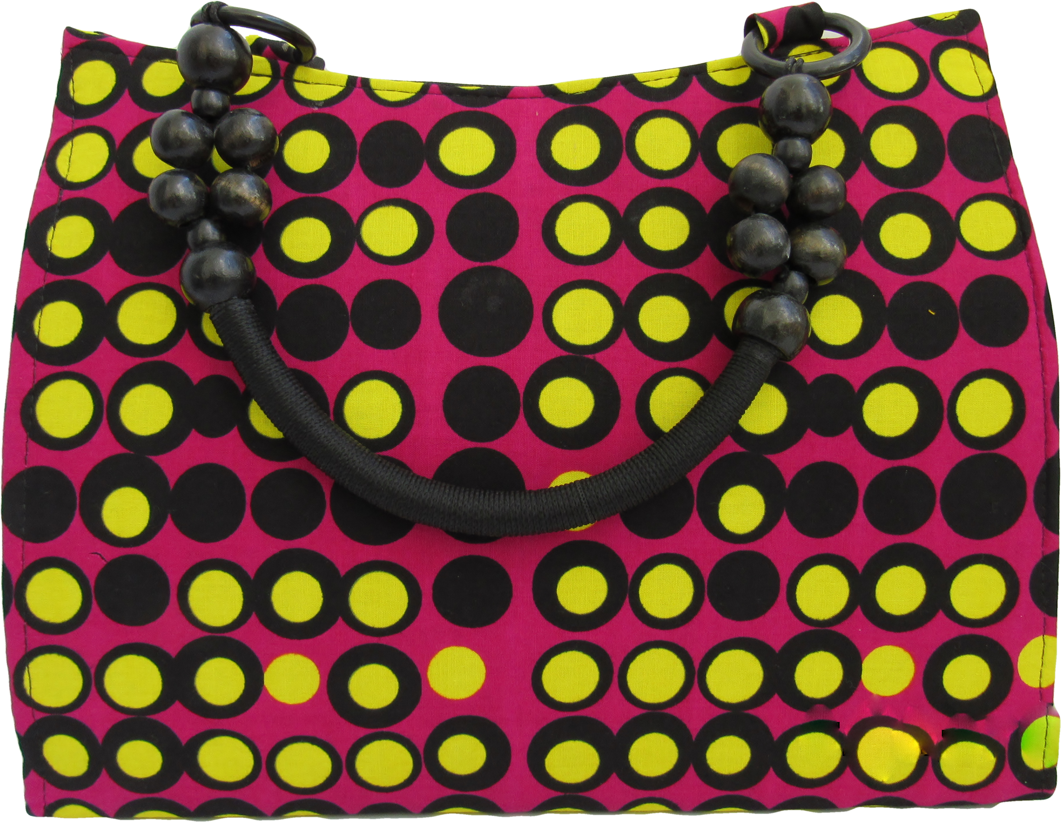 Yellow And Black Polka Dot African Handbag (4608x3456), Png Download