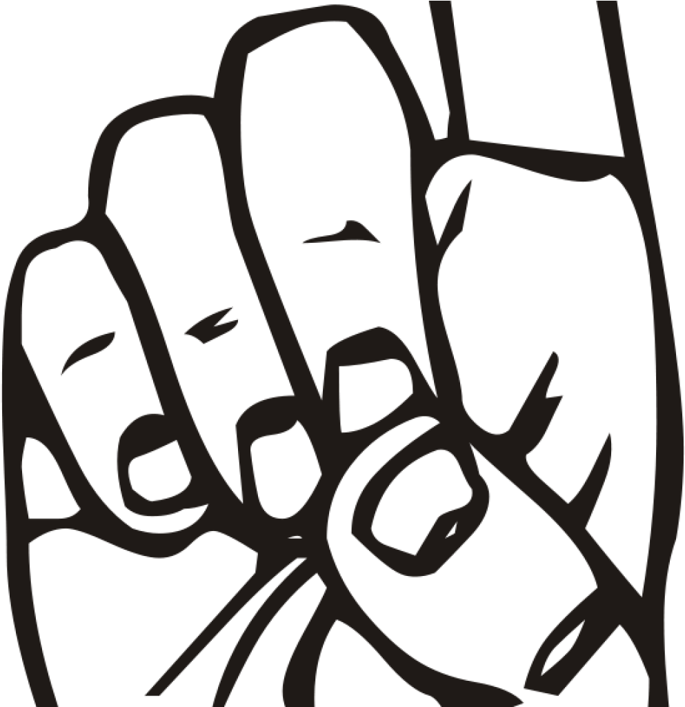 Finger Pointing Clipart Free Clipart Sign Language - Finger Pointing Up Vector (1024x1024), Png Download