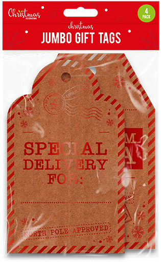 Huge Jumbo Christmas Gift Tags Pack - Carmine (800x620), Png Download
