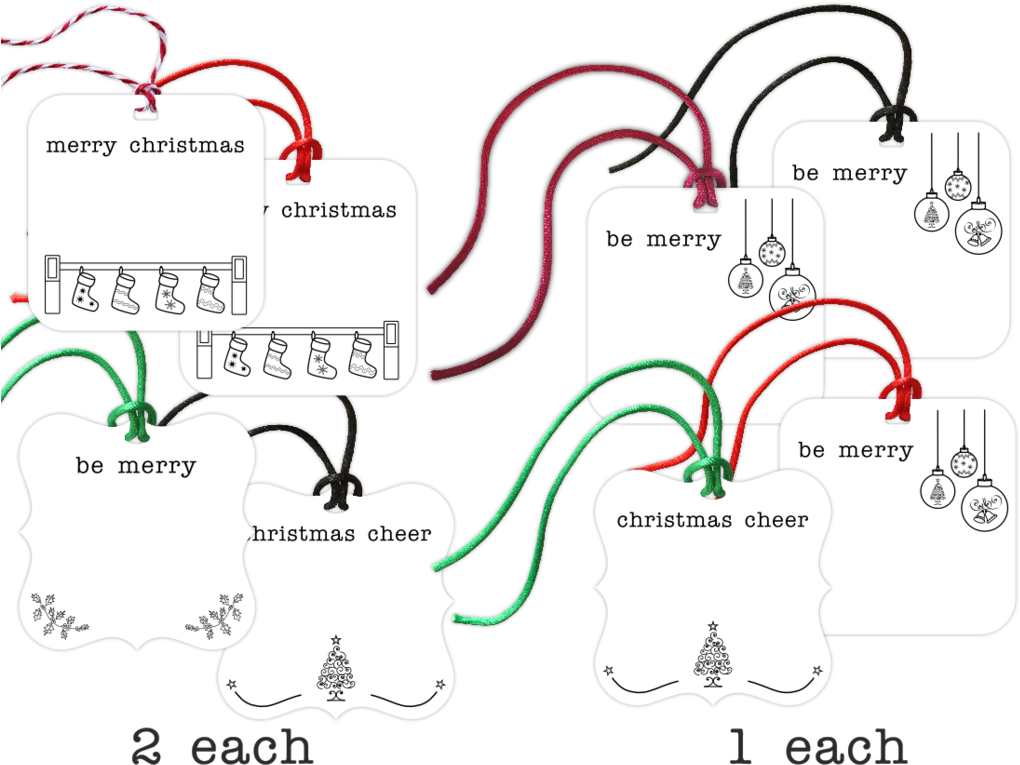 Christmas Gift Tags, 12-pack - Diagram (1024x791), Png Download
