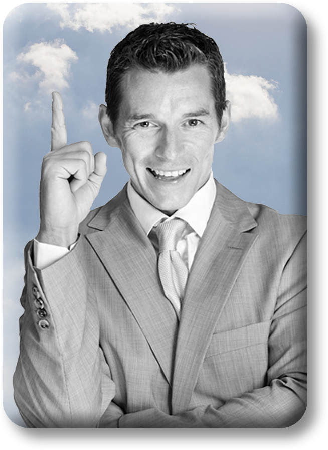 Exec Pointing Up - Gentleman (680x936), Png Download